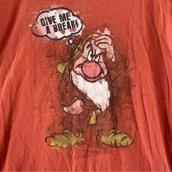 Disney Grumpy "give me a break" Graphic T-shirt Men's L 8714/b - Picture 2 of 6
